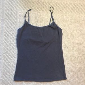 Grey Spaghetti Strap Ambiance Apparel Tank Top